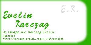 evelin karczag business card